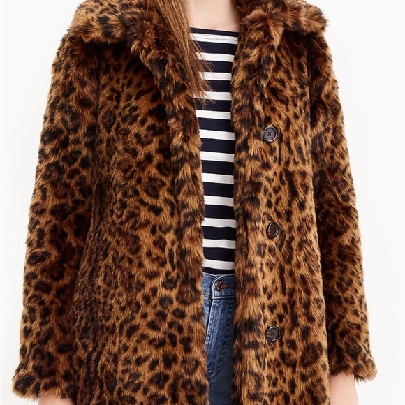 J. Crew Faux Leopard Jacket XXS EUC - Picture 3 of 3